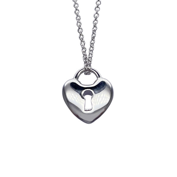 Tiffany Heart Lock Necklace Silver - Picture 6 of 8